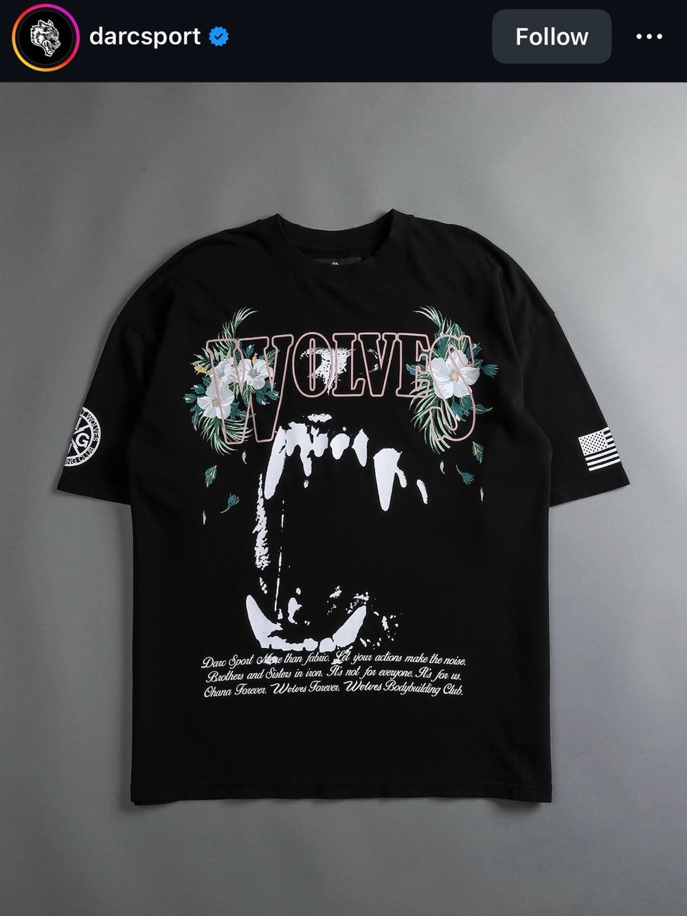 Darc Sport Premium Oversized Tee in Pigment Black